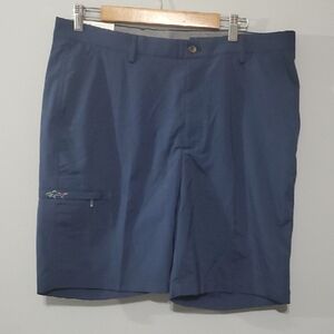 Greg Norman Shorts Men's Sz 36 Blue Performance Fabric Moisture Wicking Stretch